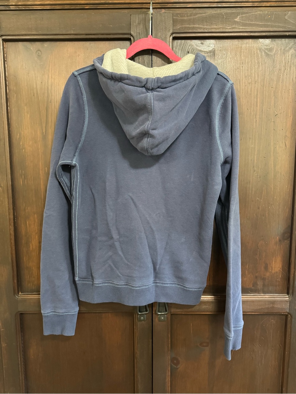 Y2K Abercrombie & Fitch Hoodie Navy Full Zip Sweatshirt size XL - Picture 2 of 8